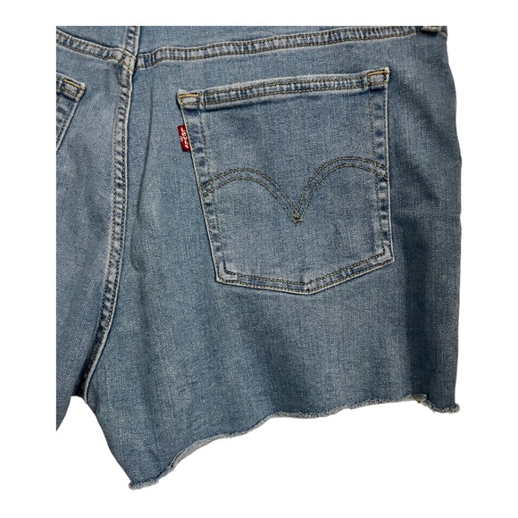 Levi High Rise Denim Shorts | 34 | NEW - Picture 6 of 11